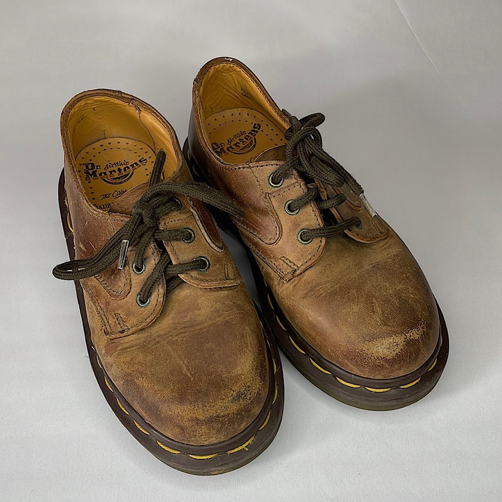 Dr. Martens MIE Unisex Kids Sz 12 (13) Brown Oiled Leather Classic Oxford